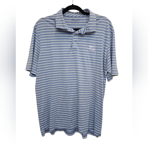 Peter Millar Other - Peter Millar, Men's Size Large, Blue Striped Polo Shirt